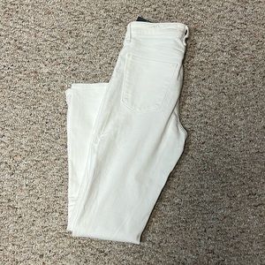 Abercrombie and Fitch Super Skinny High Rise White Jeans